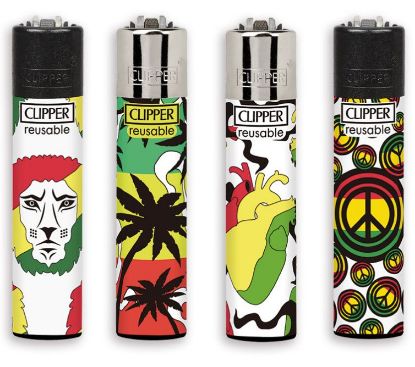 Immagine di ACCENDINO CLIPPER PIETRINA 48pz REGGAE LIFE