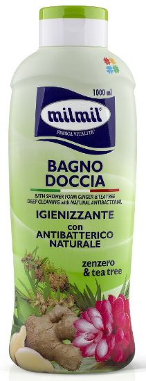 Immagine di BAGNOSCHIUMA MILMIL ZENZERO & TEA TREE IGIENIZZANTE 1000ml 1pz