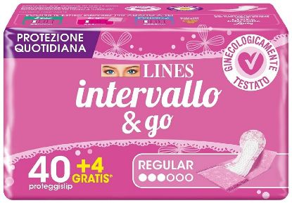 Immagine di ASSORBENTI LINES INTERVALLO&GO RIPIEGATO 1x40pz + 4