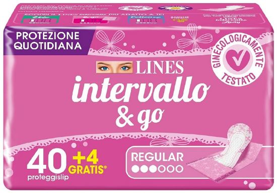 Picture of ASSORBENTI LINES INTERVALLO&GO RIPIEGATO 1x40pz + 4