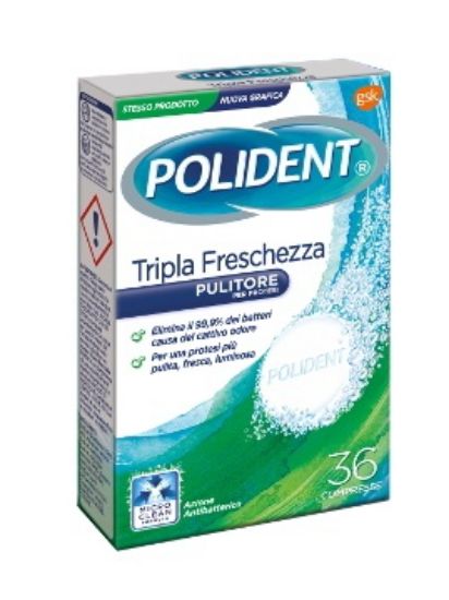 Picture of POLIDENT PULIZIA COMPRESSE x36 TRIPLA FRESCH