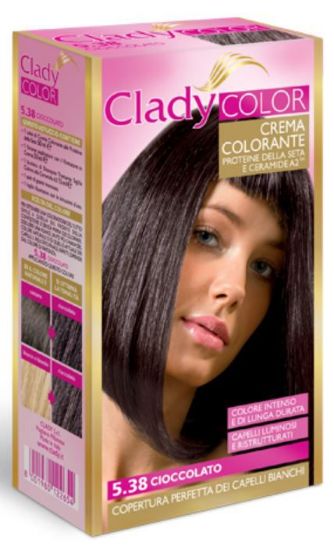 Immagine di TINTA CREMA COLORANTE CAPELLI CLADY 1pz 5.38 CIOCCOLATO