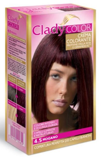 Picture of TINTA CREMA COLORANTE CAPELLI CLADY 1pz 4.5 MOGANO