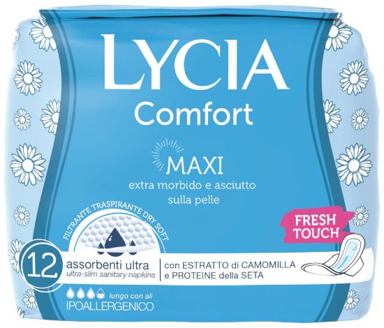 Picture of ASSORBENTI LYCIA ULTRA LUNGO ALI 1x12pz AZZURRO