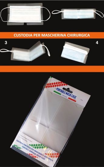 Immagine di PORTA MASCHERINA CUSTODIA CHIRURGICHE PROTEZIONE PVC 1x4pz BLISTER