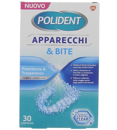 Picture of POLIDENT PULIZIA COMPRESSE 30pz APPARECCHI & BITE