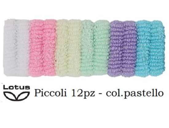 Picture of ELASTICI PER CAPELLI LOTUS IN SPUGNA 12pz COLOR PICCOLI ART.4844