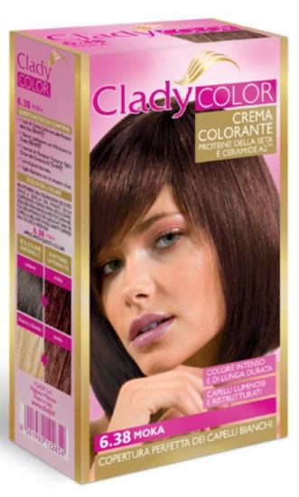 Picture of TINTA CREMA COLORANTE CAPELLI CLADY 1pz 6.38 MOKA