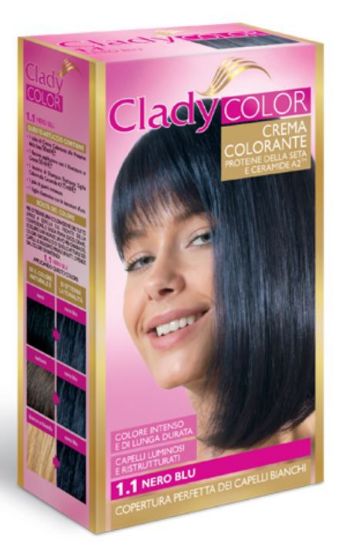 Picture of TINTA CREMA COLORANTE CAPELLI CLADY 1pz 1.1 NERO BLU