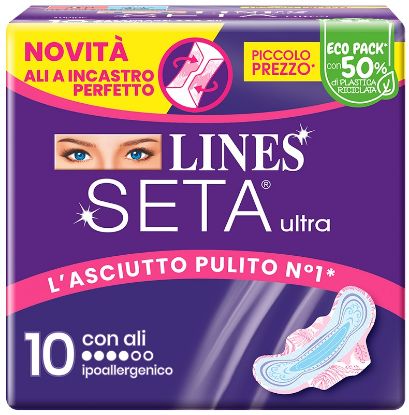 Immagine di ASSORBENTI LINES SETA ULTRA ALI VIOLA 10pz