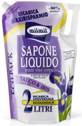 Picture of SAPONE LIQUIDO MILMIL 1pz 2000ml TALCO & IRIS in busta