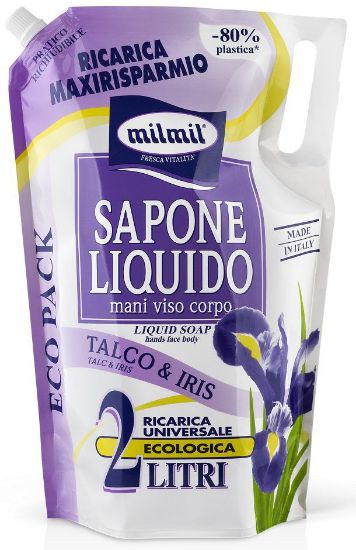 Picture of SAPONE LIQUIDO MILMIL 1pz 2000ml TALCO & IRIS in busta