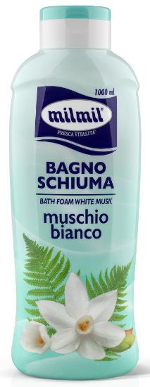 Immagine di BAGNOSCHIUMA MILMIL MUSCHIO BIANCO 1000ml 1pz