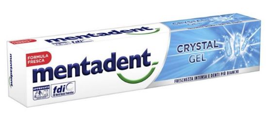 Picture of DENTIFRICIO MENTADENT WHITE SYSTEM CRISTAL GEL  75ml 1pz