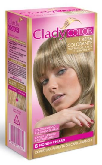 Picture of TINTA CREMA COLORANTE CAPELLI CLADY 1pz 8 BIONDO CHIARO