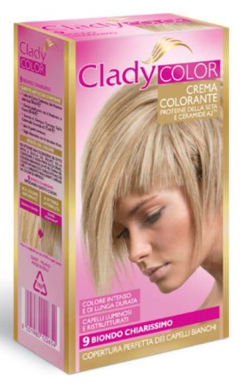 Picture of TINTA CREMA COLORANTE CAPELLI CLADY 1pz 9 BIONDO CHIARISSIMO