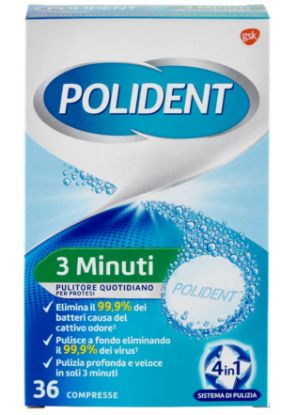 Immagine di POLIDENT PULIZIA COMPRESSE x36 - 3 MINUTI VERDE