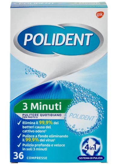 Picture of POLIDENT PULIZIA COMPRESSE x36 - 3 MINUTI VERDE