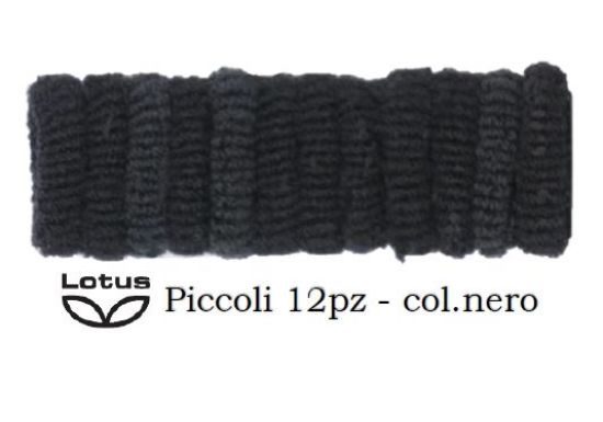 Picture of ELASTICI PER CAPELLI LOTUS IN SPUGNA 12pz NERO PICCOLI ART.4844