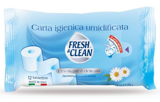 Picture of SALVIETTE FRESH CLEAN CARTA IGIENICA 12pz UMIDIFICATA