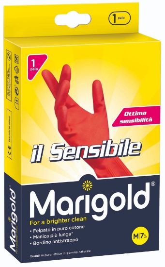 Immagine di GUANTI GOMMA SENSIBILE 1pz MIS. 7,5 Tg.M - MARIGOLD