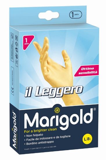 Immagine di GUANTI GOMMA LEGGERO 1pz MIS. 8,5 Tg.L - MARIGOLD