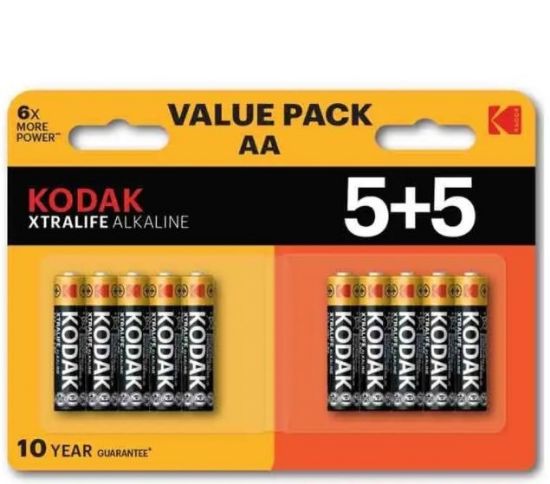 Picture of BATTERIE KODAK ALKALINE XTRALIFE AA STILO 1.5v 10(5+5)x 1pz