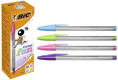 Immagine di PENNA SFERA BIC CRISTAL FUN 20pz COLORI ASSORTITI