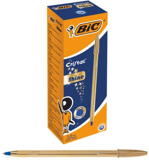 Picture of PENNA SFERA BIC CRISTAL ORO 20pz COLORE BLU