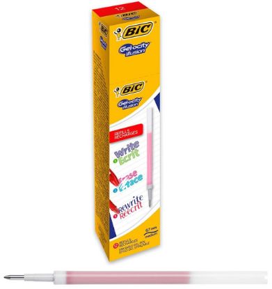 Picture of PENNA REFIL BIC GELOCITY ILLUSION 12pz ROSSO CANCELLABILE