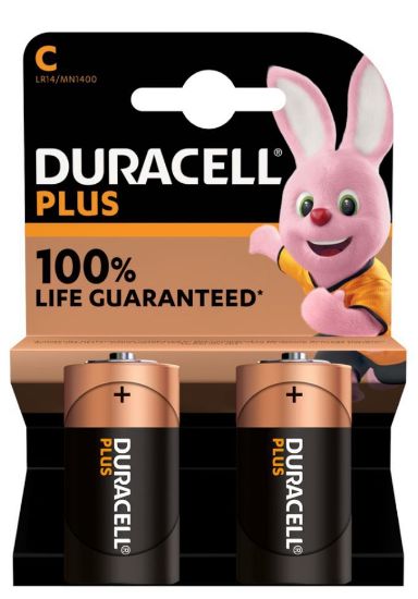 Picture of BATTERIE DURACELL PLUS C 1/2 TORCIA MN1400 1.5v 2x1pz PLUS POWER