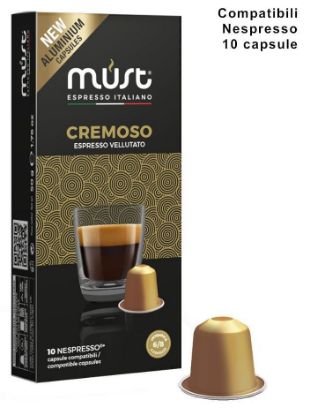 Immagine di CAFFE CAPSULE NP 10pz CREMOSO ALU - (compatibile Nespresso) MUST