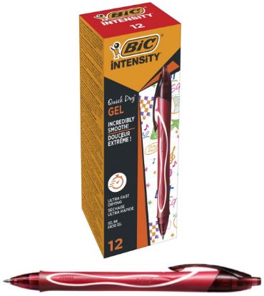 Picture of PENNA SFERA BIC GELOCITY QUICK DRY 12pz ROSSO