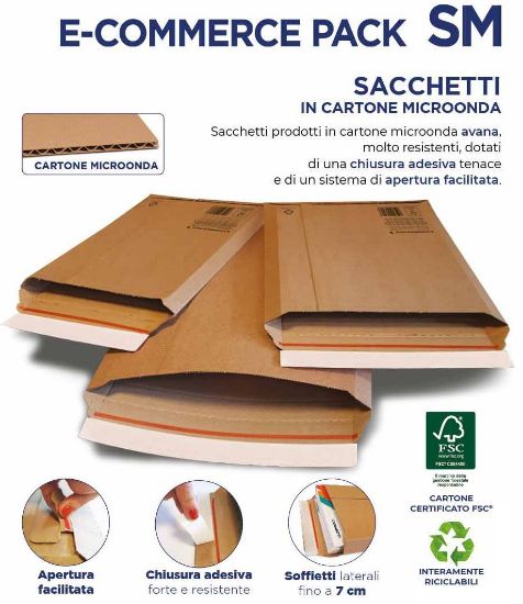 Picture of SCATOLE BUSTA SPEDIZIONE 290x400x70 IN CARTONE MICROONDA 25pz