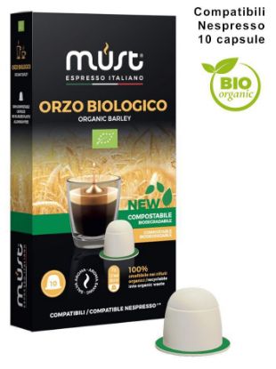 Picture of CAFFE CAPSULE NP 10pz BIOLOGICO ORZO BIO COMPOSTABILE - (compatibile Nespresso) MUST