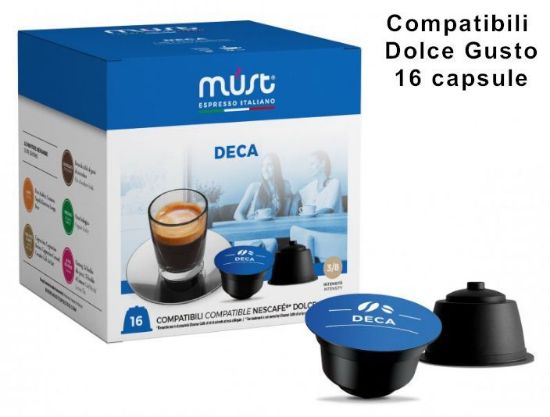 Immagine di CAFFE CAPSULE DG 16pz DECAFFEINATO - (compatibile Dolce Gusto) MUST