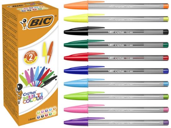 Immagine di PENNA SFERA BIC CRISTAL MULTICOLOR 20pz COLORI ASSORTITI