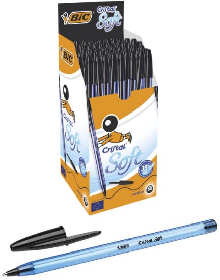 Immagine di PENNA SFERA BIC CRISTAL SOFT 50pz NERO