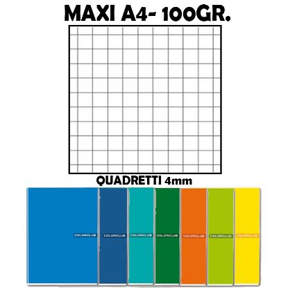 Picture of QUADERNI MAXI TINTA UNITA 4mm 100gr - 10pz 21X29 A4 medie superiori