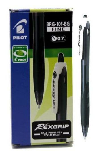 Picture of PENNA SFERA PILOT REXGRIP NERO SCATTO 0,7mm 10pz