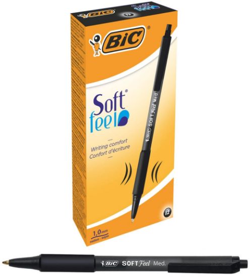 Immagine di PENNA SFERA BIC SOFT FEEL GRIP 12pz NERO