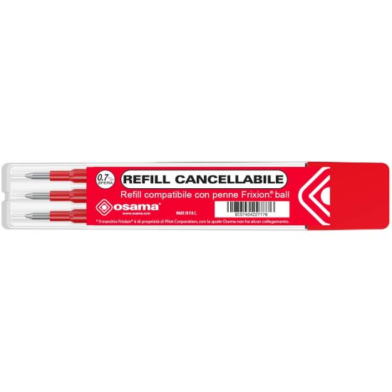 Picture of PENNA SFERA REFILL CANCELLABILE 3pz OSAMA X FRIXION ROSSO