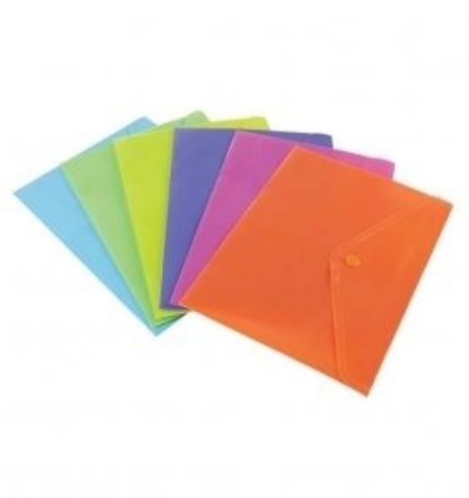 Picture of BUSTA CON BOTTONE FLUO VOUCHER 5pz COLORI ASS. 11X22cm KROMATICA