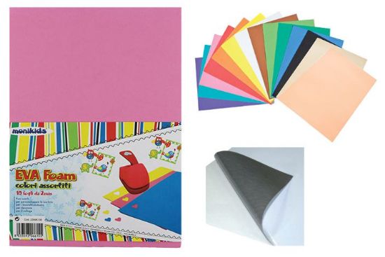 Picture of FOGLI EVA 20X30cm 10FG FOGLI COLORI ASSORTITI - EVA FOAM -