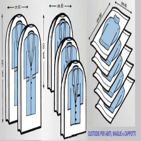 Immagine di SACCHETTI SACCHI X ABITI 65X150 R ANTITARMICO
