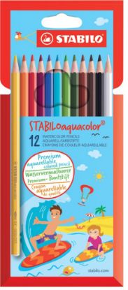 Picture of PASTELLI STABILO 12 COLORI AQUACOLOR CONF. CARTONE