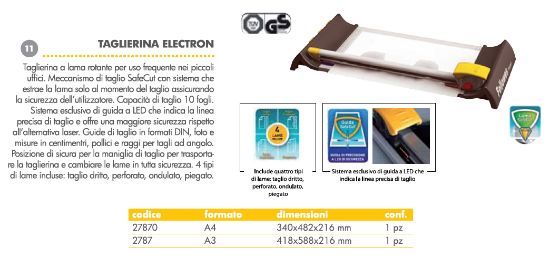 Picture of TAGLIERINA ELECTRON A4 FELLOWES LAMA ROTANTE