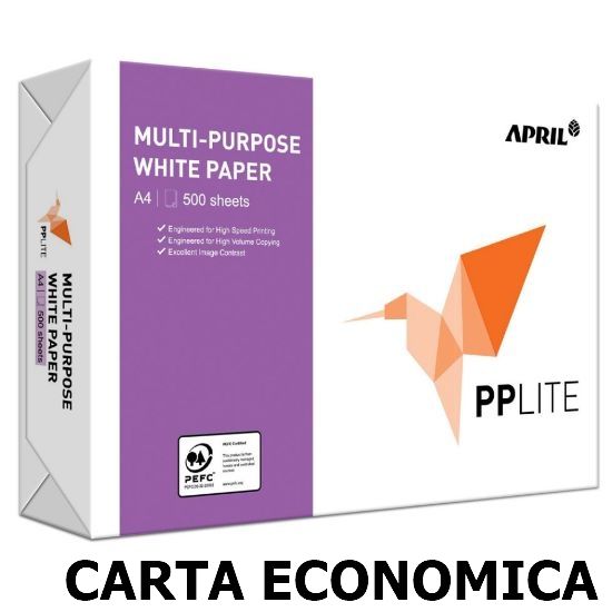 Picture of CARTA A4 21x29 80g 500fg 1pz (RISMA) PER FOTOCOPIE ECONOMICA