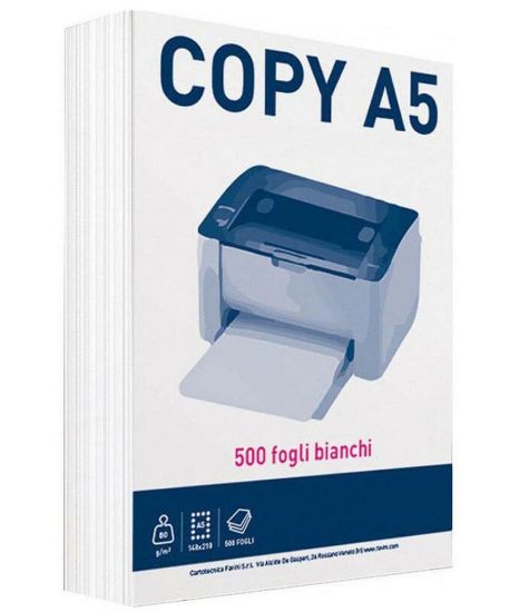 Picture of CARTA A5 MINI 14,8x21 80g 500fg 1pz (FORMATO MINI A5)