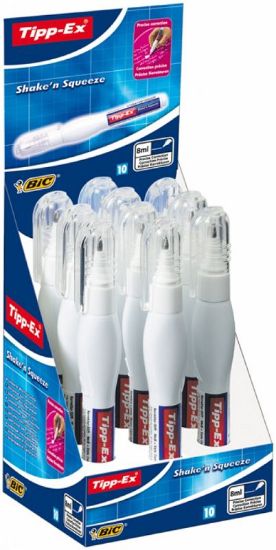 Picture of CORRETTORE PENNA 10pz 8ml SHAKE'N SQUEEZE - TIPP-EX BIC